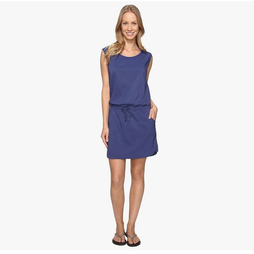 Lole Sarina Blue Sleeveless Crew Neck Sundress